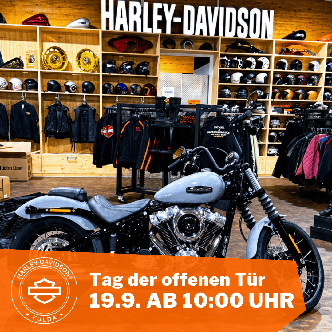 Harley-Davidson Motorrad im Showroom bei H-D® YOUR BIKE HOUSE Fulda.